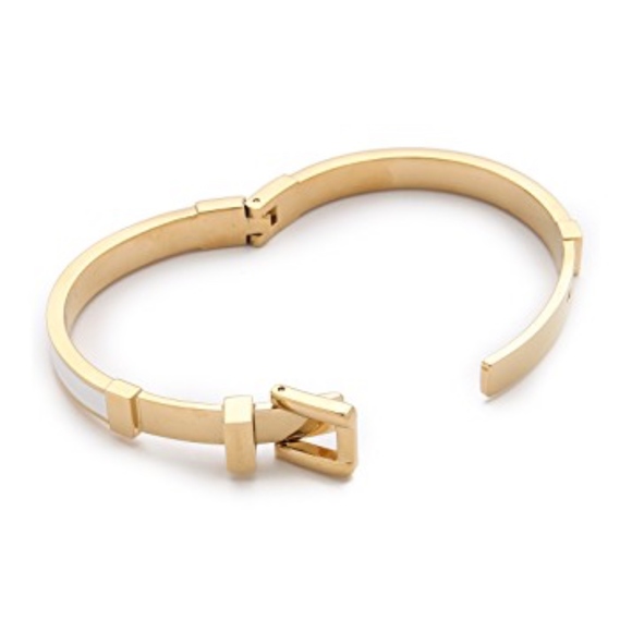 Michael Kors Buckle Bangle Gold/White - Picture 3 of 8